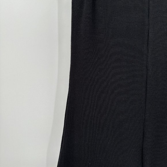 Quince Black Tencel Rib Knit Mini Dress sz XS NWT Sleeveless Short Fitted - Picture 7 of 8